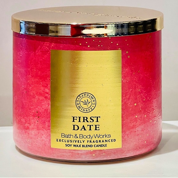 Bath & Body Works Other - Bath & Body Works First Date 3 Wick Candle